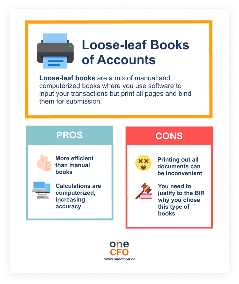 Pros and cons of loose-leaf books of accounts